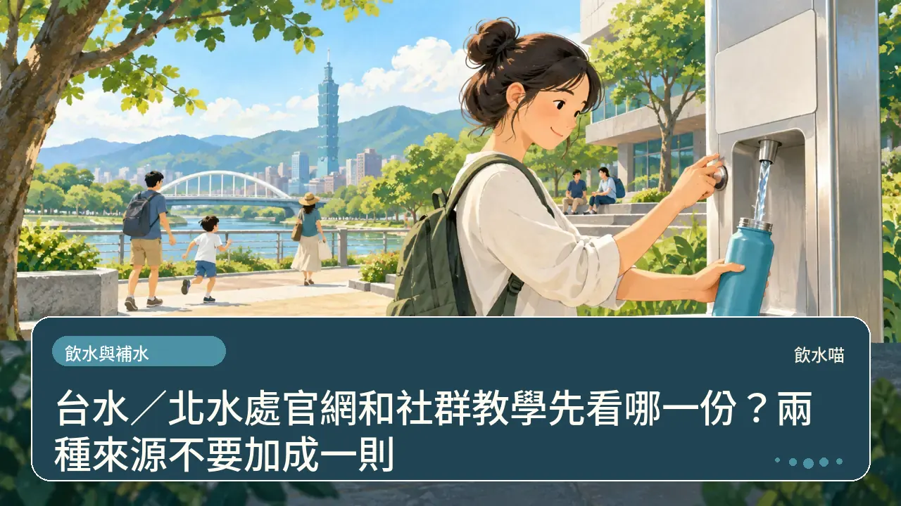 台水／北水處官網和社群教學先看哪一份？兩種來源不要加成一則主題插畫