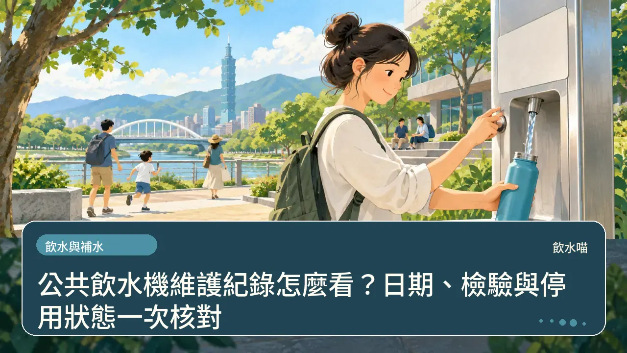 公共飲水機維護紀錄怎麼看?日期、檢驗與停用狀態一次核對主題插畫