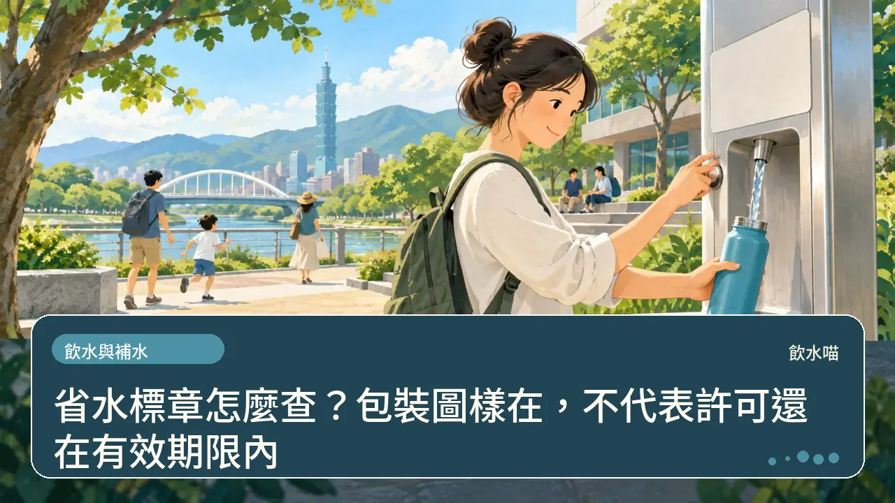 省水標章怎麼查?包裝圖樣在,不代表許可還在有效期限內主題插畫